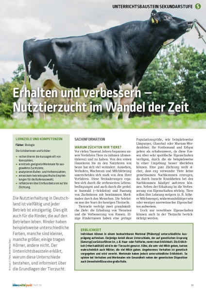 Nutztierzucht im Wandel der Zeit